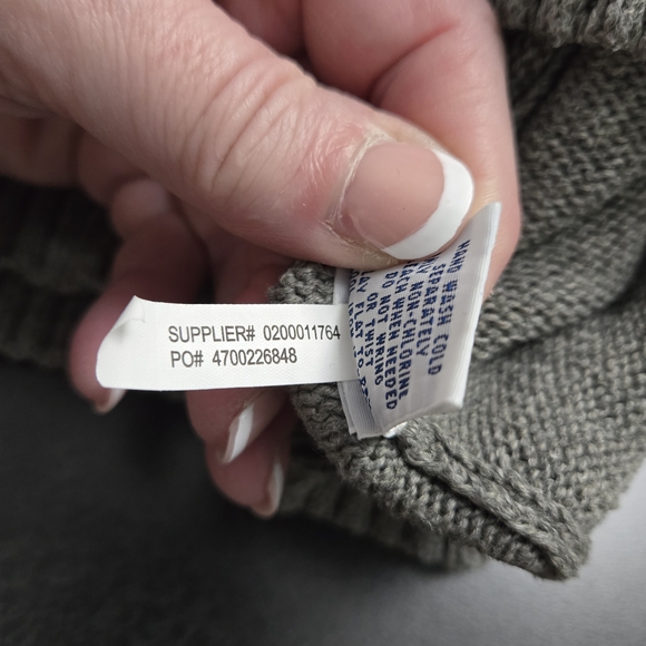 Polo Ralph Lauren Pullover Mens EL Estate Rib Quarter Zip Grey Sweater Pony - Picture 10 of 10